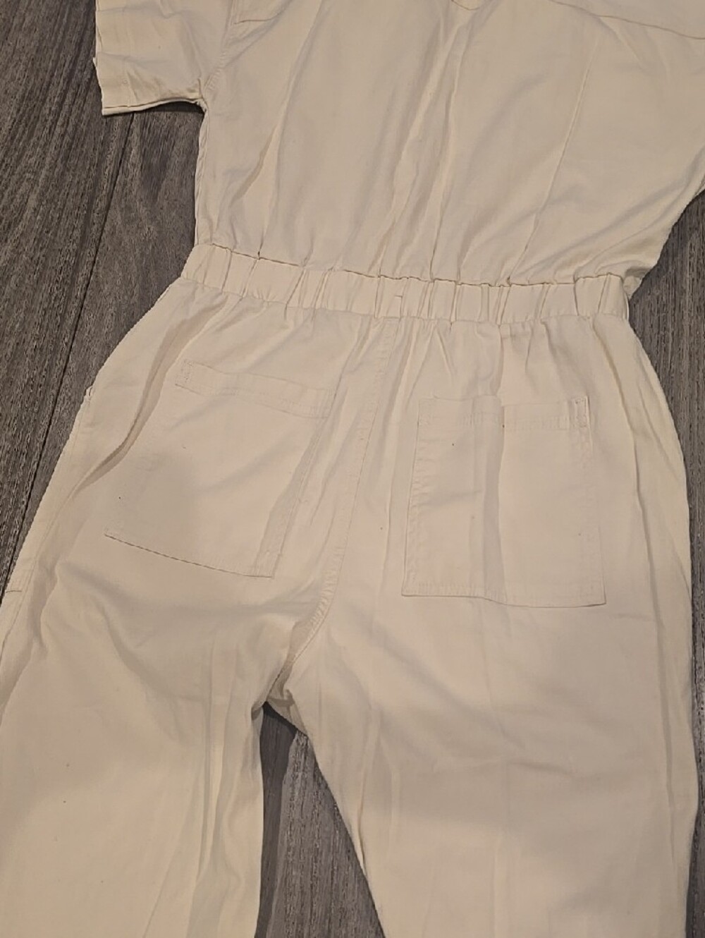 NWOT Universal Thread Cream Short-Sleeve Utility Jumpsuit - Picture 8 of 11